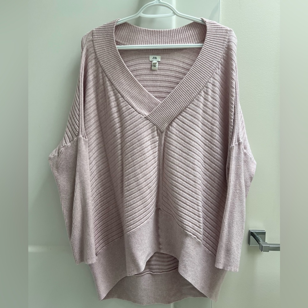 River Island Light Pink V-Neck Sweater